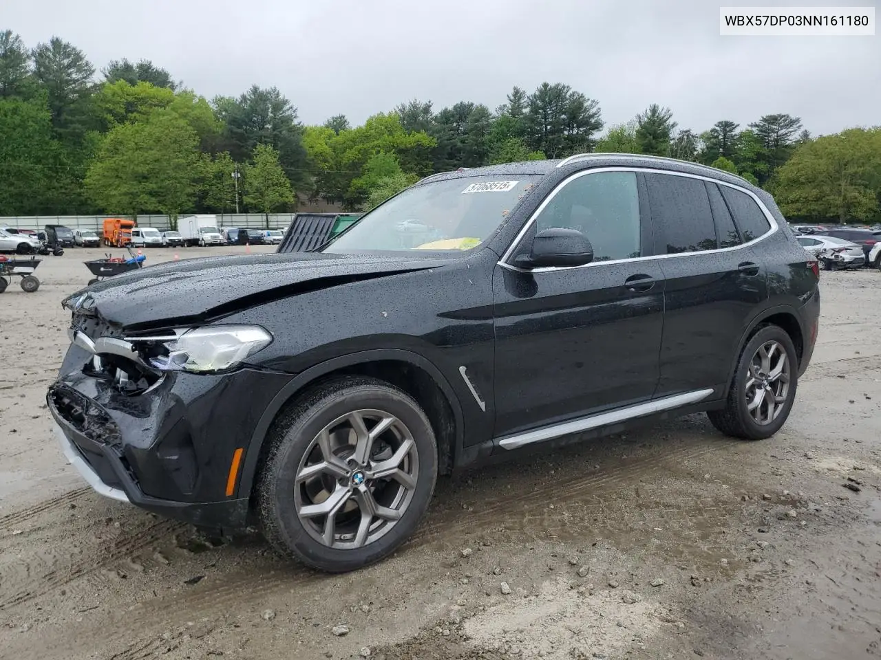 2022 BMW X3 xDrive30I VIN: WBX57DP03NN161180 Lot: 57068515