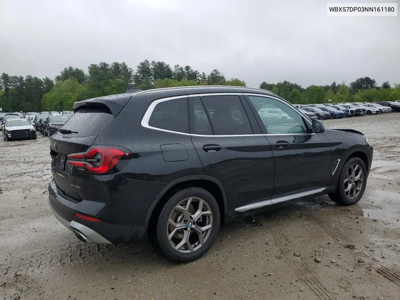 2022 BMW X3 xDrive30I VIN: WBX57DP03NN161180 Lot: 57068515