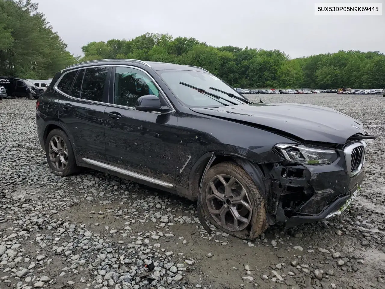 2022 BMW X3 xDrive30I VIN: 5UX53DP05N9K69445 Lot: 57318485