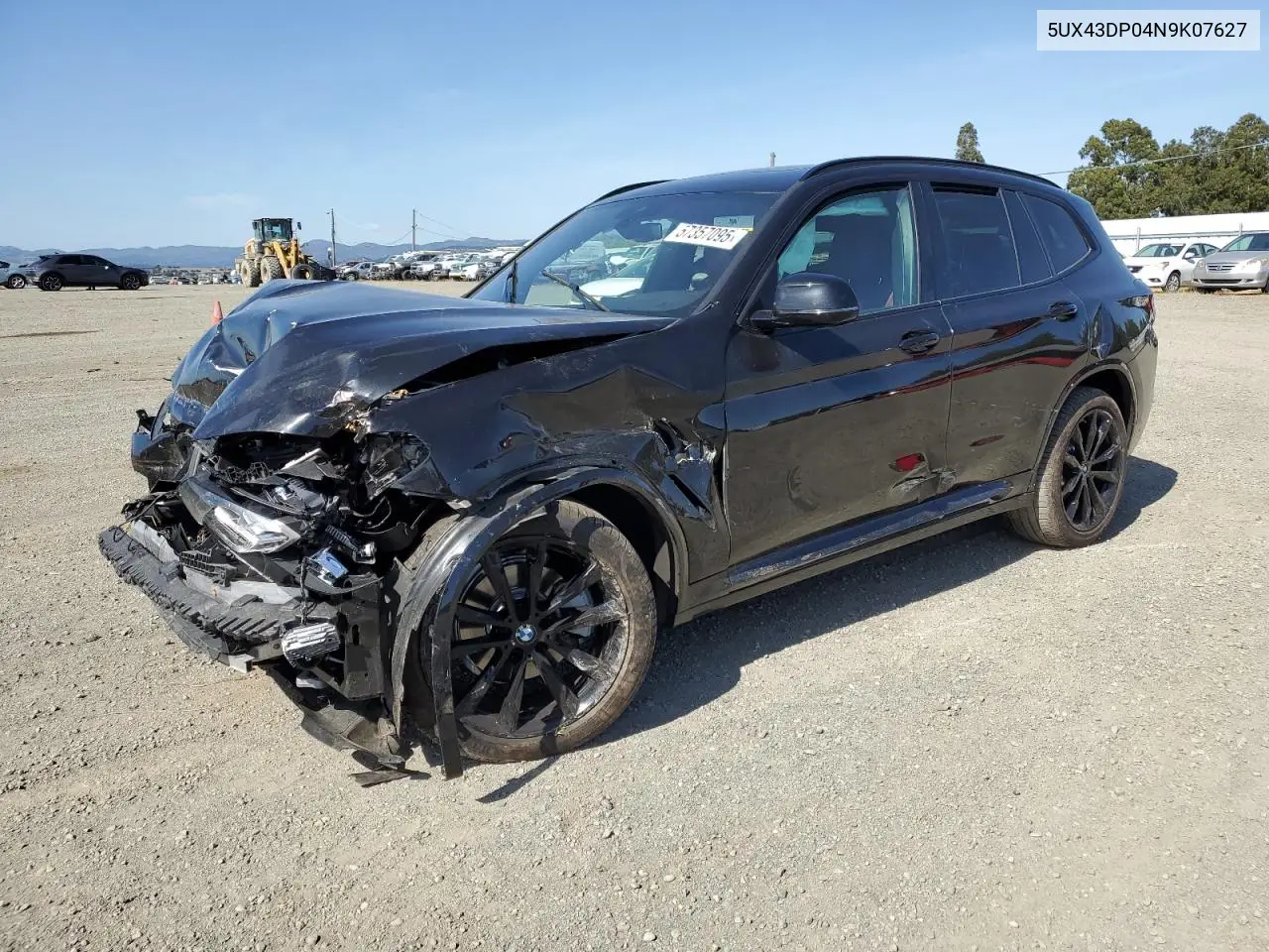 2022 BMW X3 Sdrive30I VIN: 5UX43DP04N9K07627 Lot: 57357095