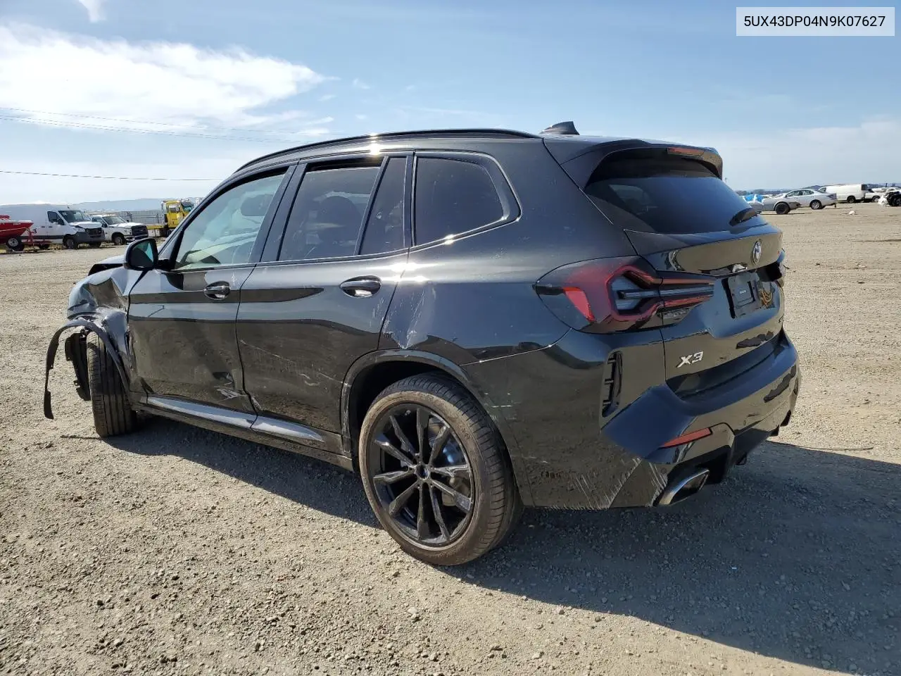 2022 BMW X3 Sdrive30I VIN: 5UX43DP04N9K07627 Lot: 57357095