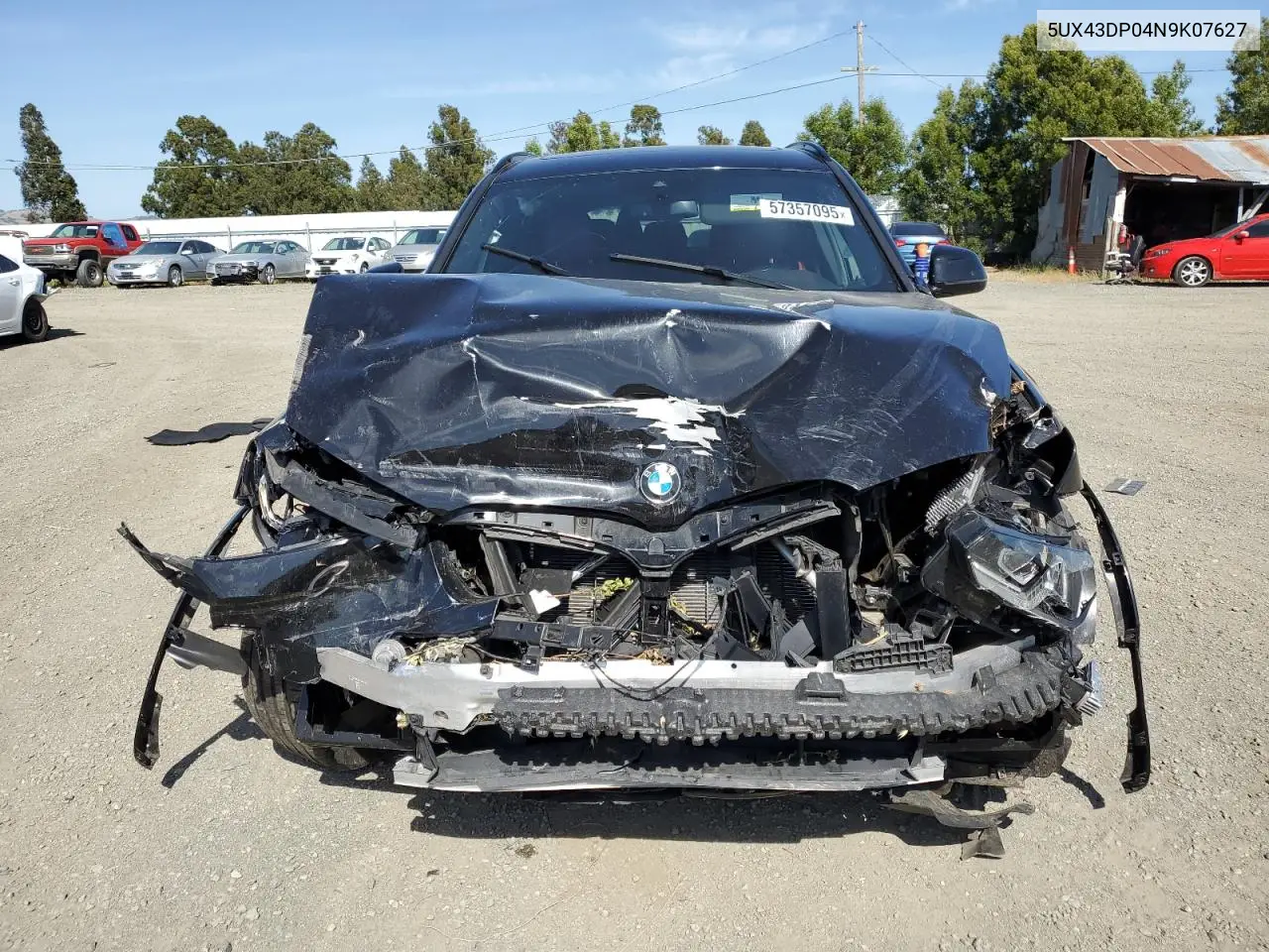 2022 BMW X3 Sdrive30I VIN: 5UX43DP04N9K07627 Lot: 57357095