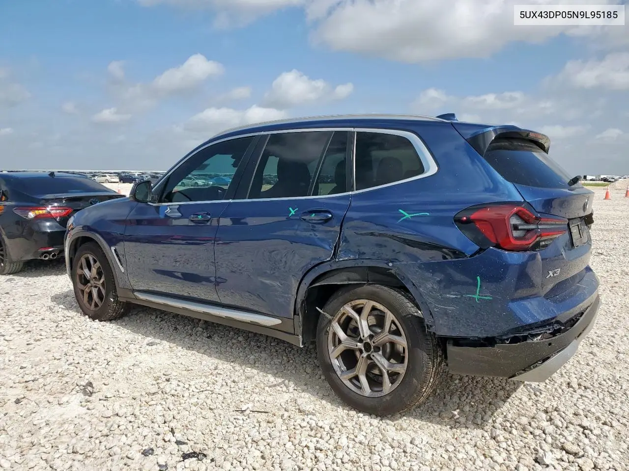 2022 BMW X3 Sdrive30I VIN: 5UX43DP05N9L95185 Lot: 61139125