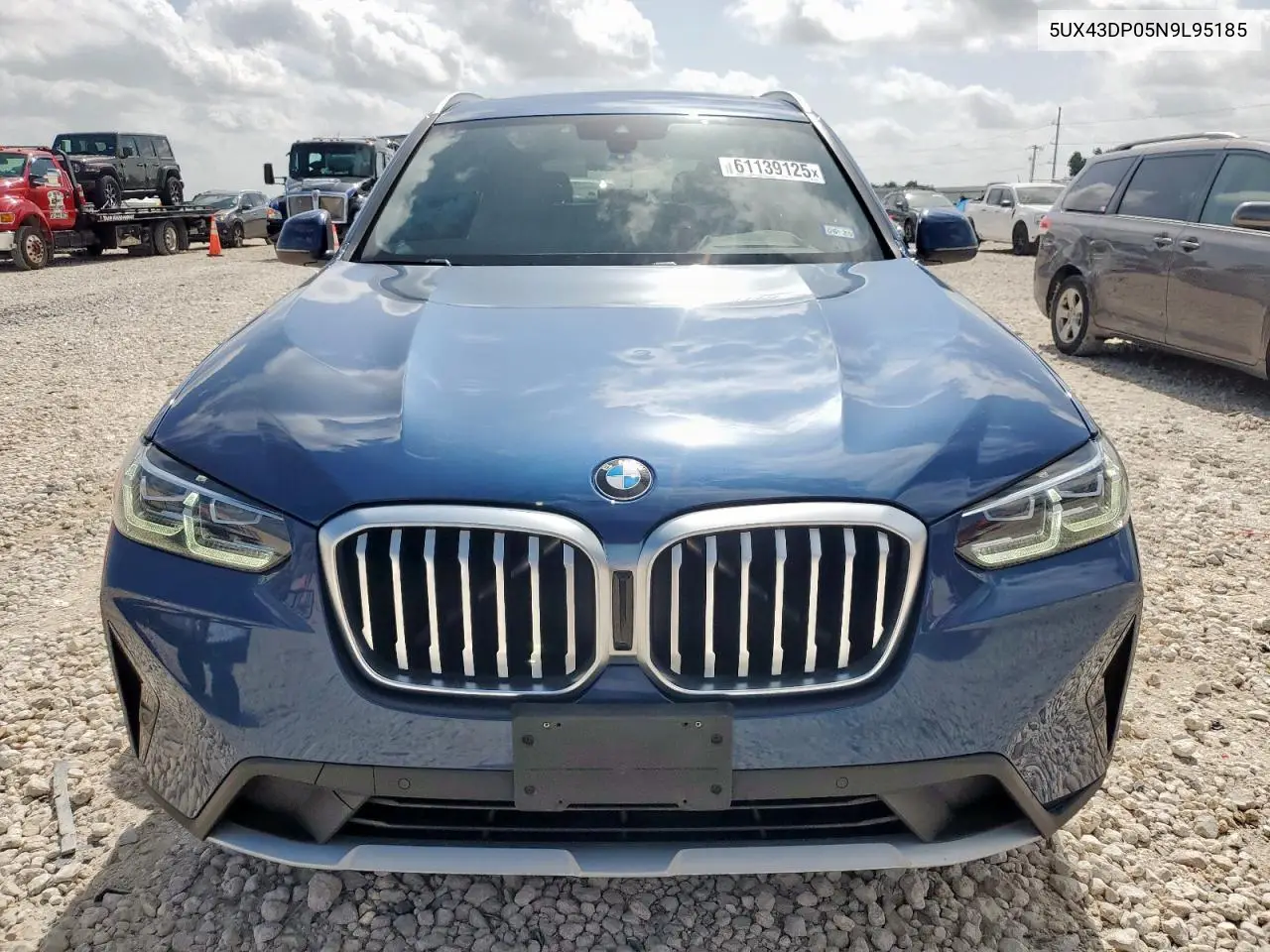 2022 BMW X3 Sdrive30I VIN: 5UX43DP05N9L95185 Lot: 61139125