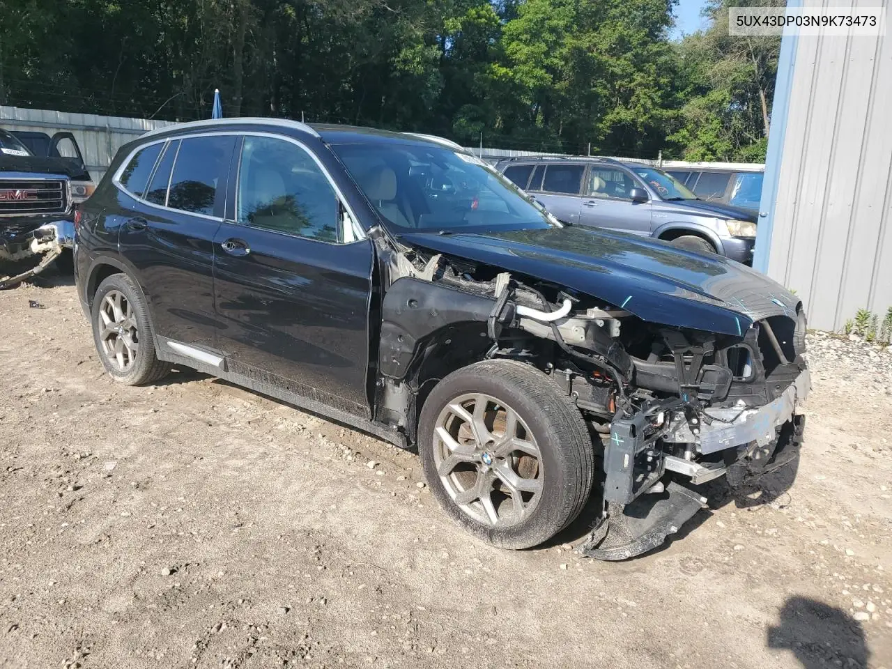 2022 BMW X3 Sdrive30I VIN: 5UX43DP03N9K73473 Lot: 61614815