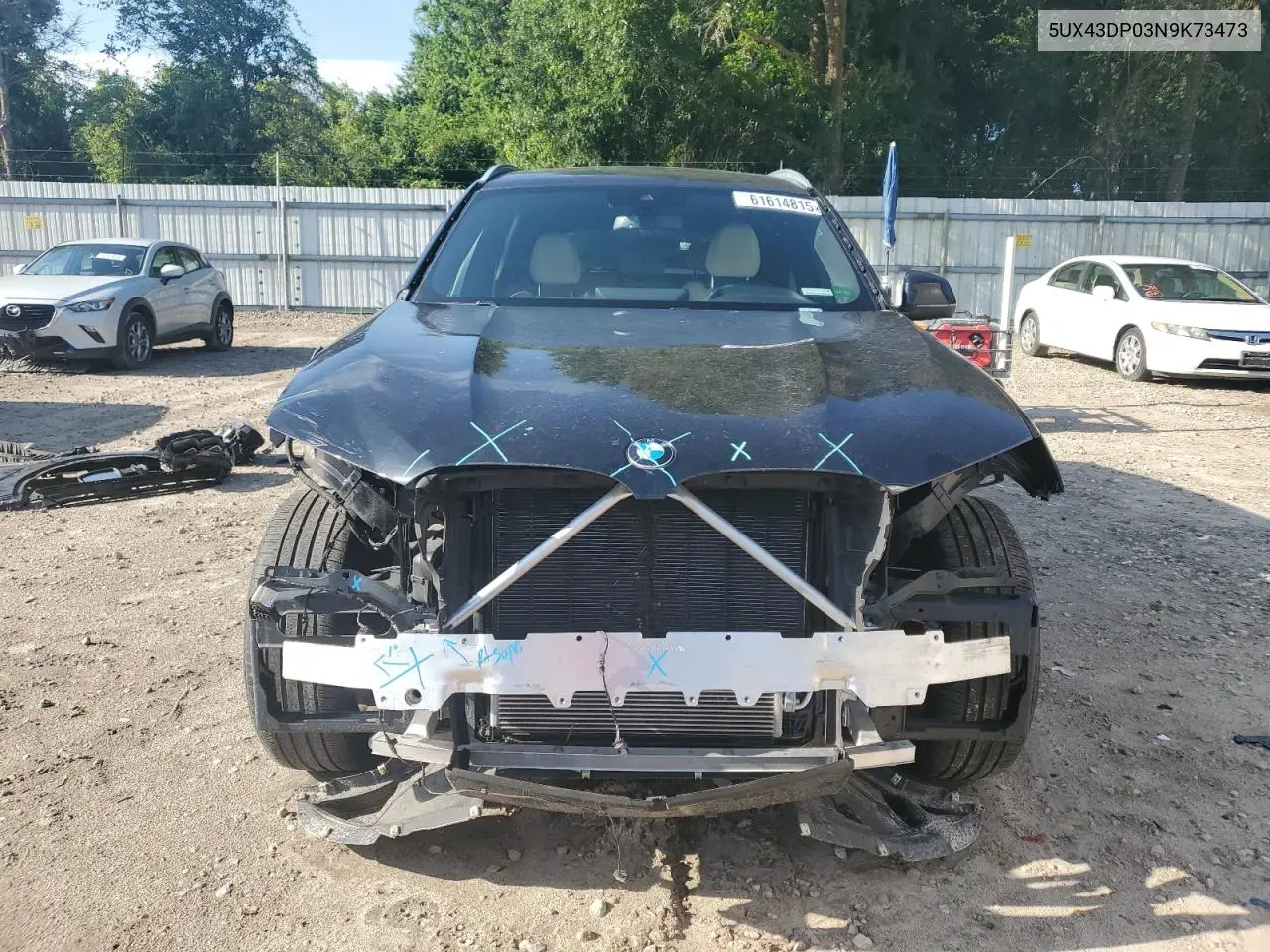 2022 BMW X3 Sdrive30I VIN: 5UX43DP03N9K73473 Lot: 61614815