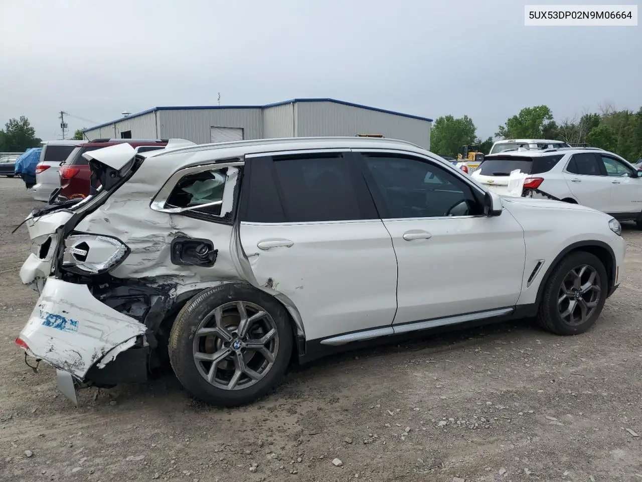 2022 BMW X3 xDrive30I VIN: 5UX53DP02N9M06664 Lot: 62569875