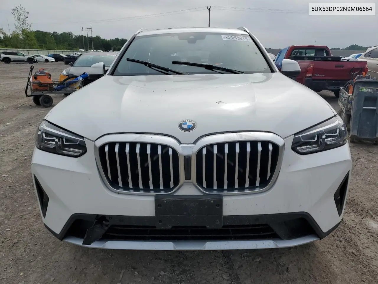2022 BMW X3 xDrive30I VIN: 5UX53DP02N9M06664 Lot: 62569875