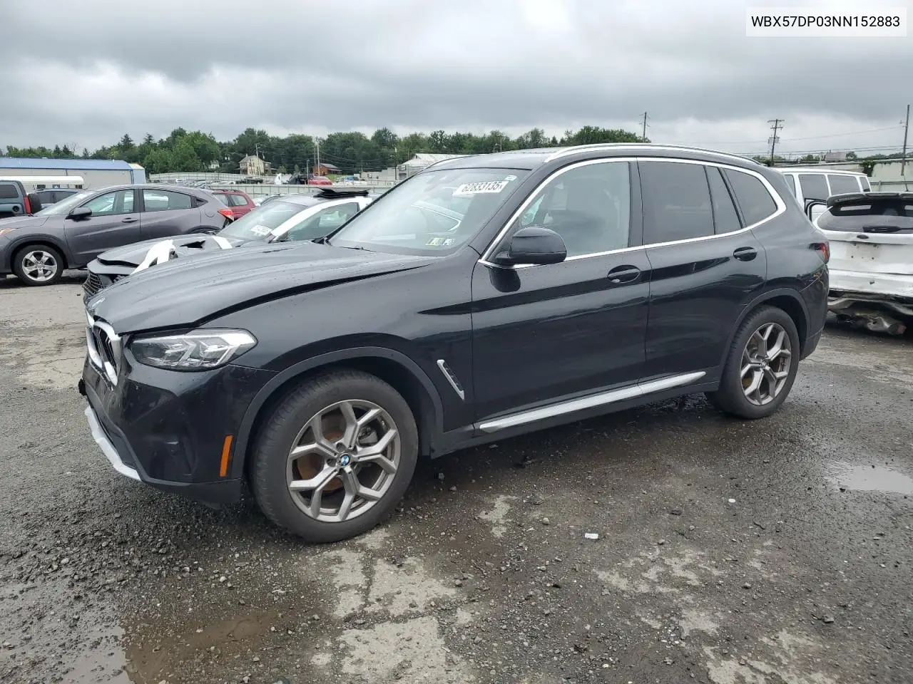 2022 BMW X3 xDrive30I VIN: WBX57DP03NN152883 Lot: 62833135