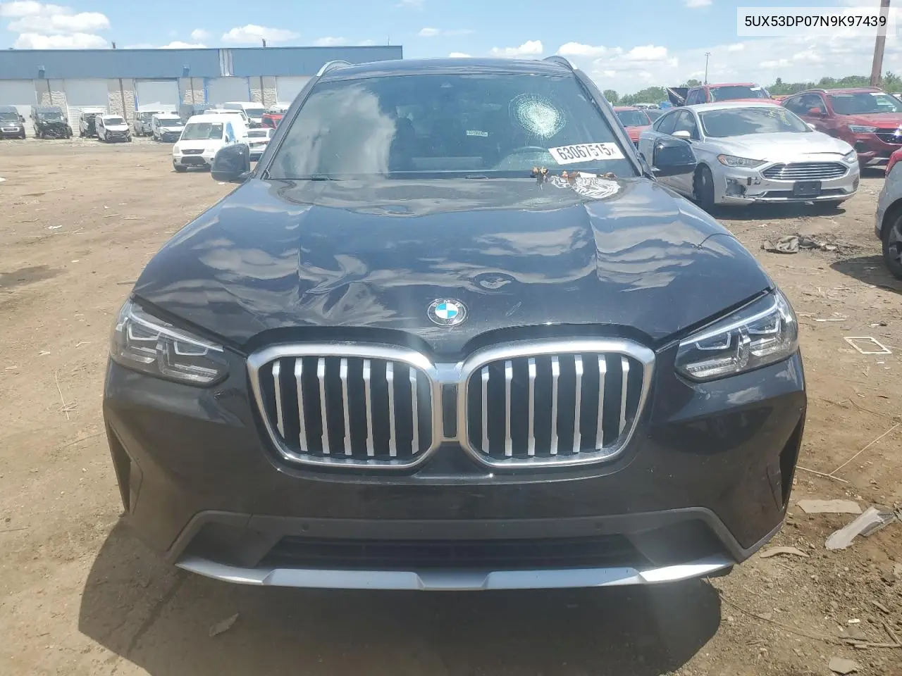 2022 BMW X3 xDrive30I VIN: 5UX53DP07N9K97439 Lot: 63067515