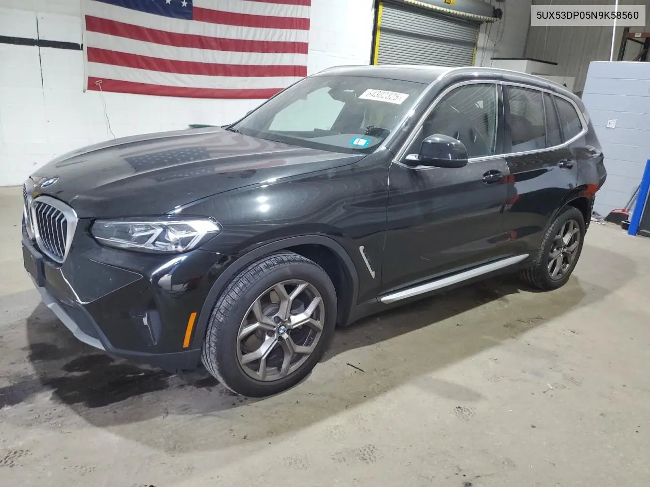 2022 BMW X3 xDrive30I VIN: 5UX53DP05N9K58560 Lot: 64302325