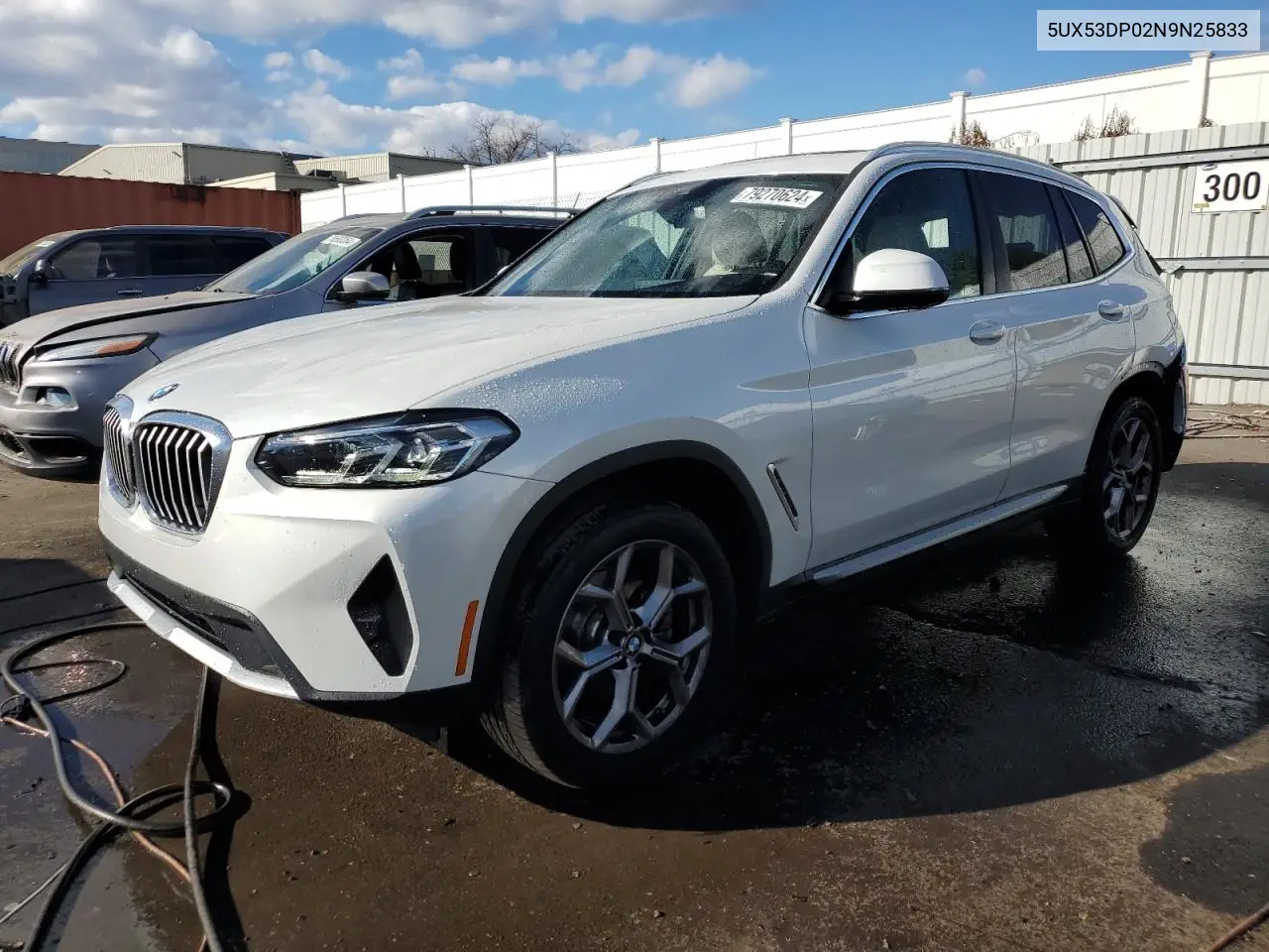2022 BMW X3 xDrive30I VIN: 5UX53DP02N9N25833 Lot: 79270624