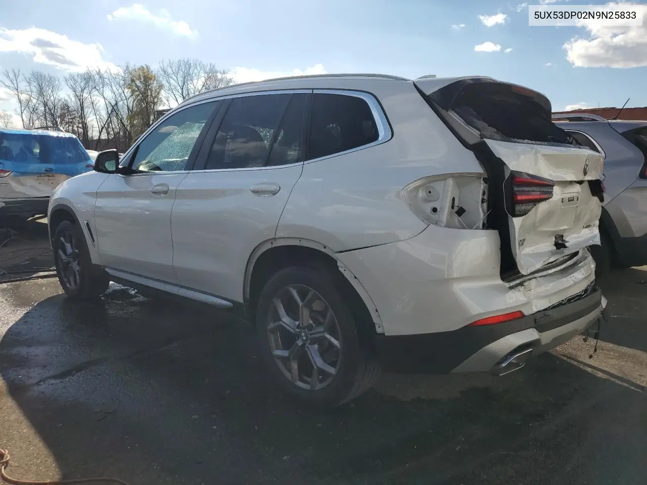 2022 BMW X3 xDrive30I VIN: 5UX53DP02N9N25833 Lot: 79270624