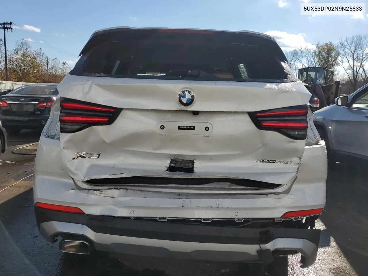 2022 BMW X3 xDrive30I VIN: 5UX53DP02N9N25833 Lot: 79270624