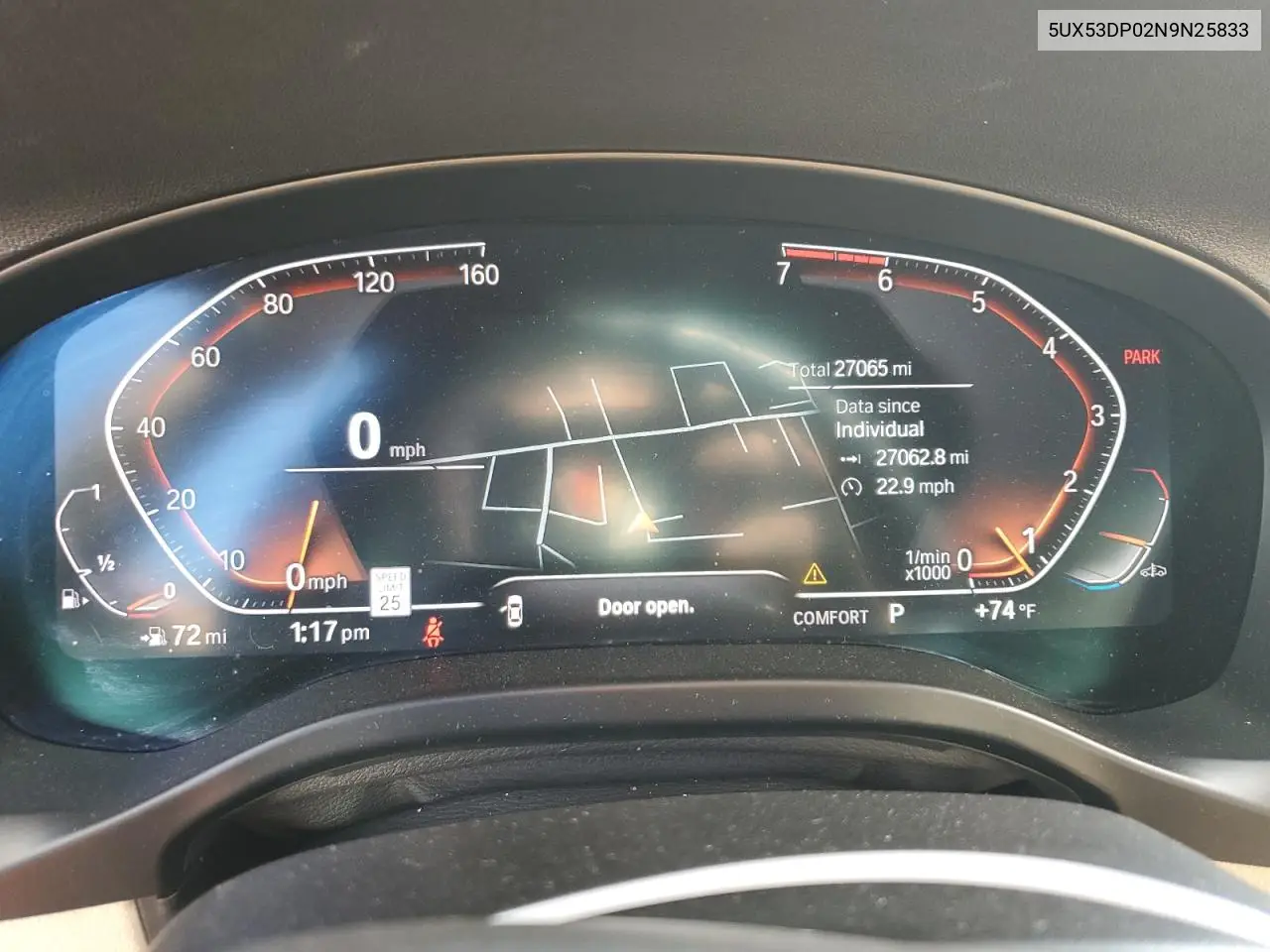 2022 BMW X3 xDrive30I VIN: 5UX53DP02N9N25833 Lot: 79270624