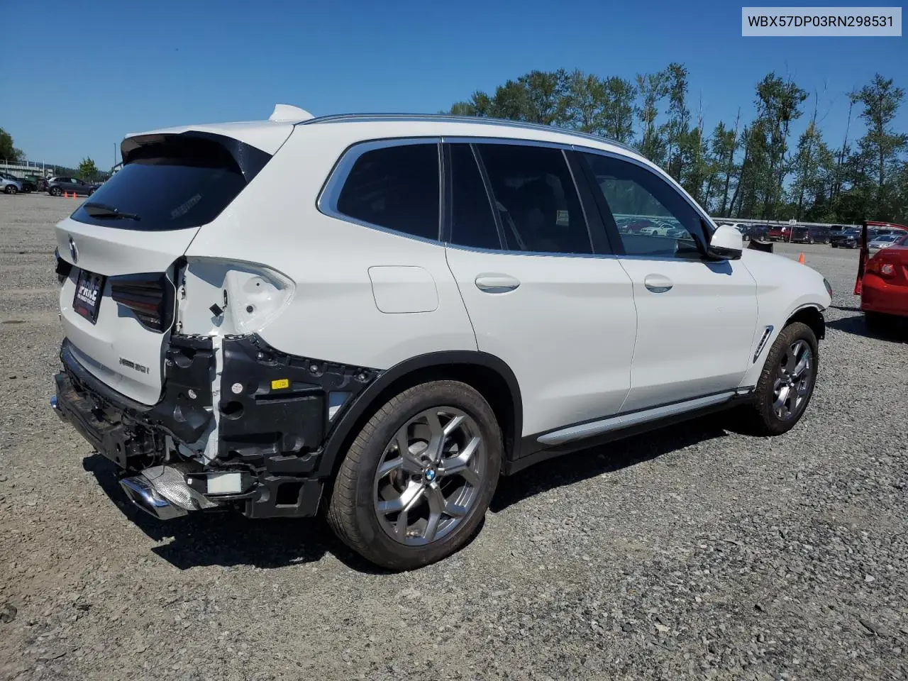 2024 BMW X3 xDrive30I VIN: WBX57DP03RN298531 Lot: 63040635