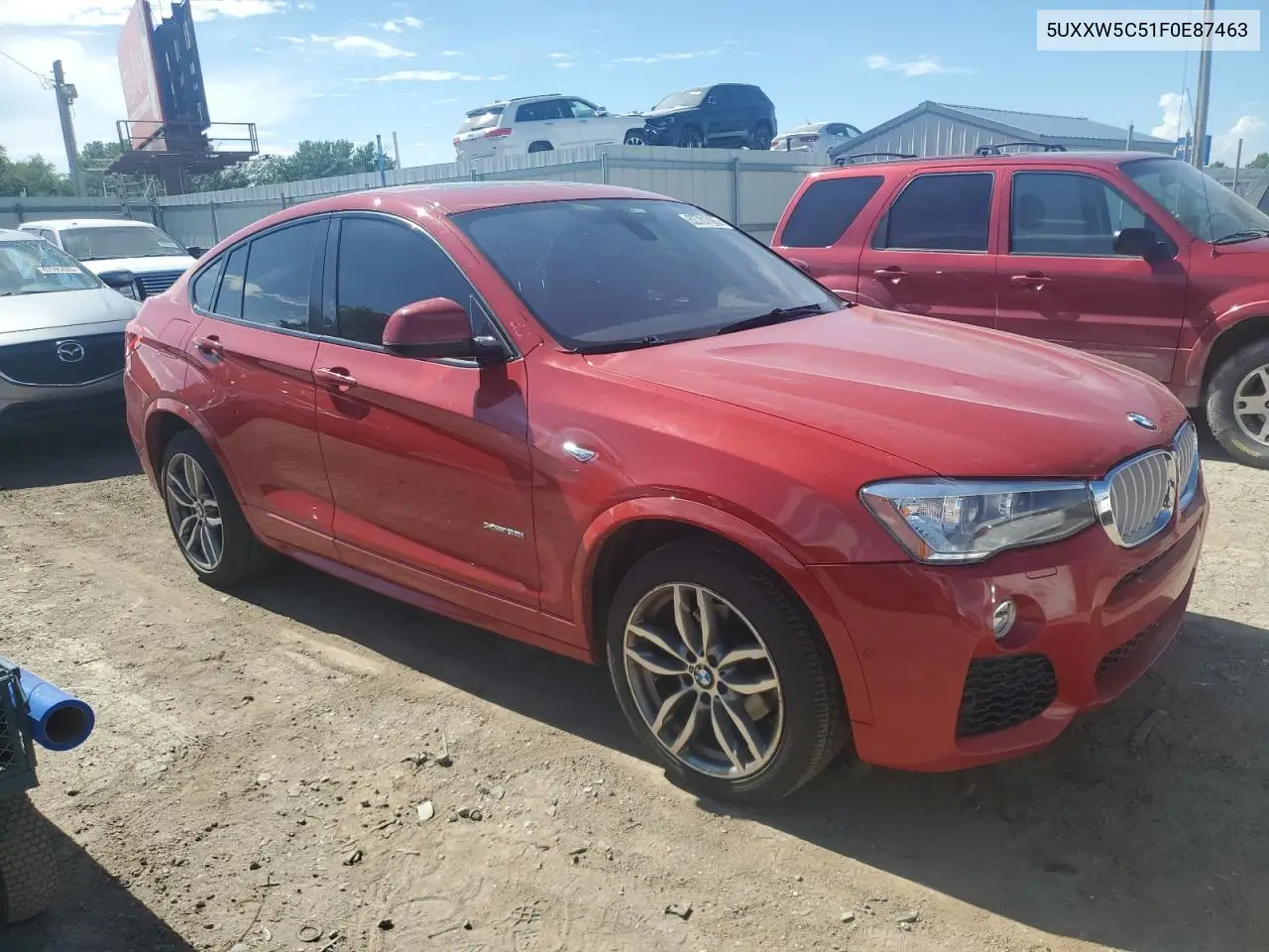 2015 BMW X4 xDrive35I VIN: 5UXXW5C51F0E87463 Lot: 62781885