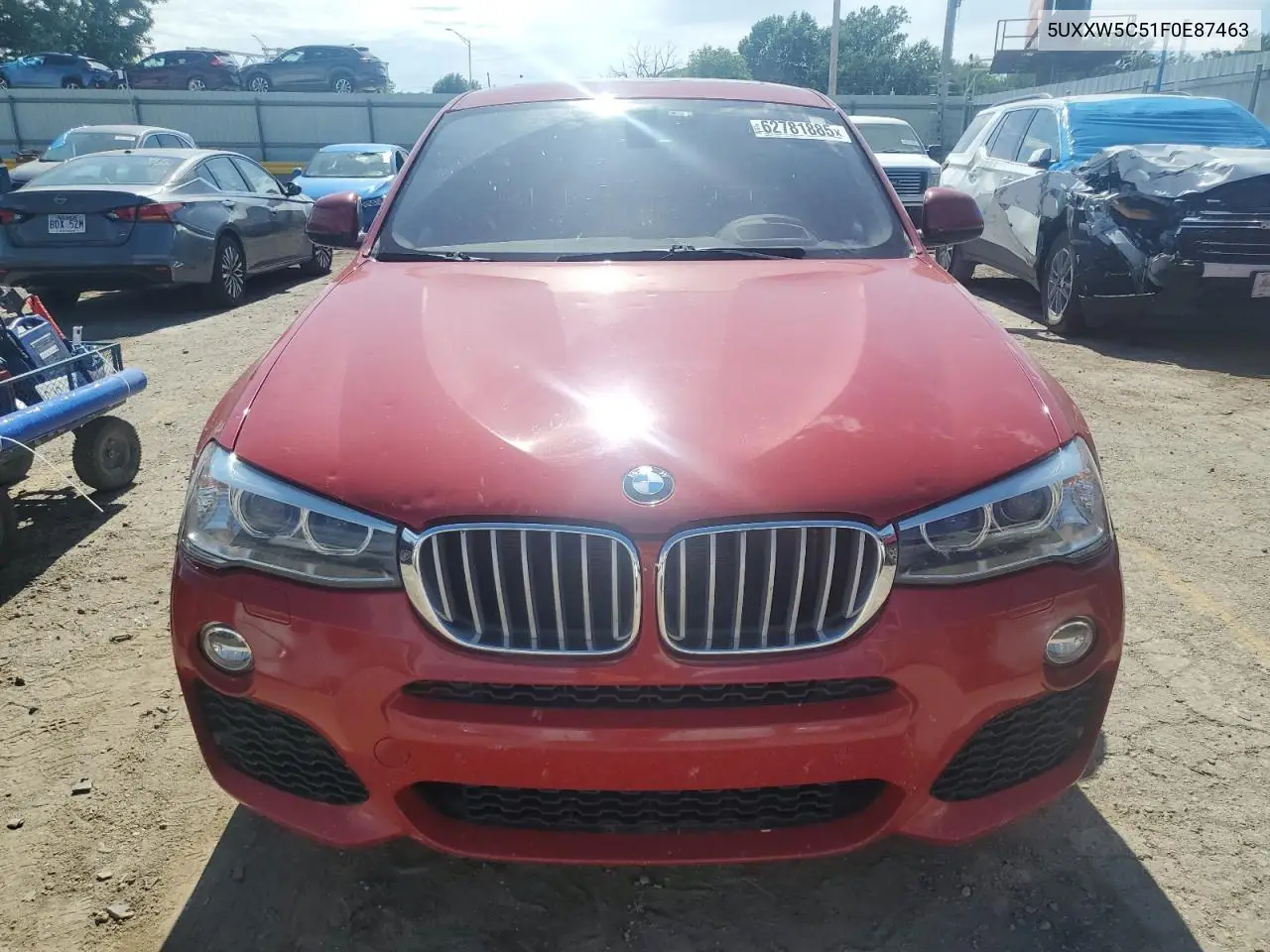 2015 BMW X4 xDrive35I VIN: 5UXXW5C51F0E87463 Lot: 62781885