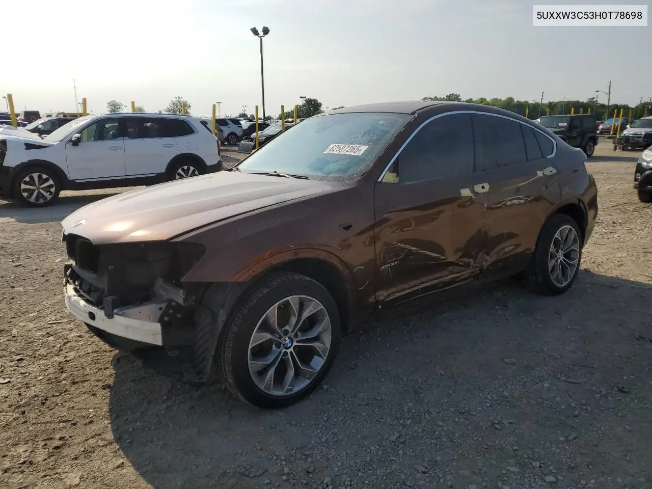 2017 BMW X4 xDrive28I VIN: 5UXXW3C53H0T78698 Lot: 62587265