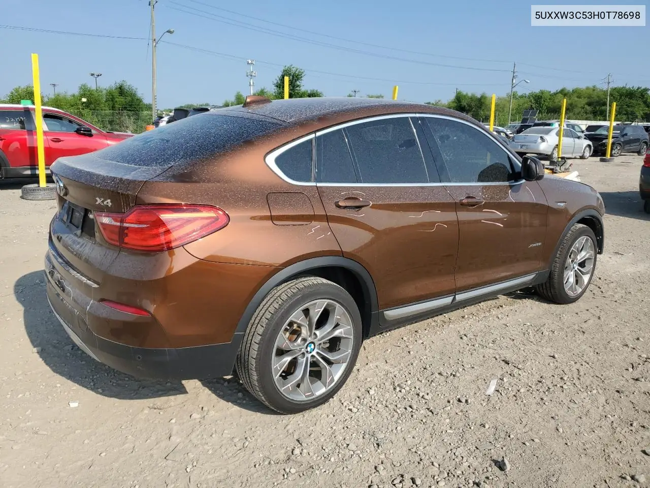 2017 BMW X4 xDrive28I VIN: 5UXXW3C53H0T78698 Lot: 62587265