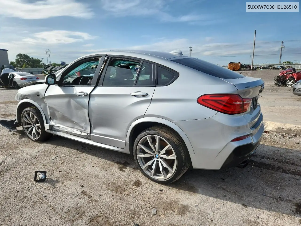 2017 BMW X4 xDrivem40I VIN: 5UXXW7C36H0U26510 Lot: 62700515