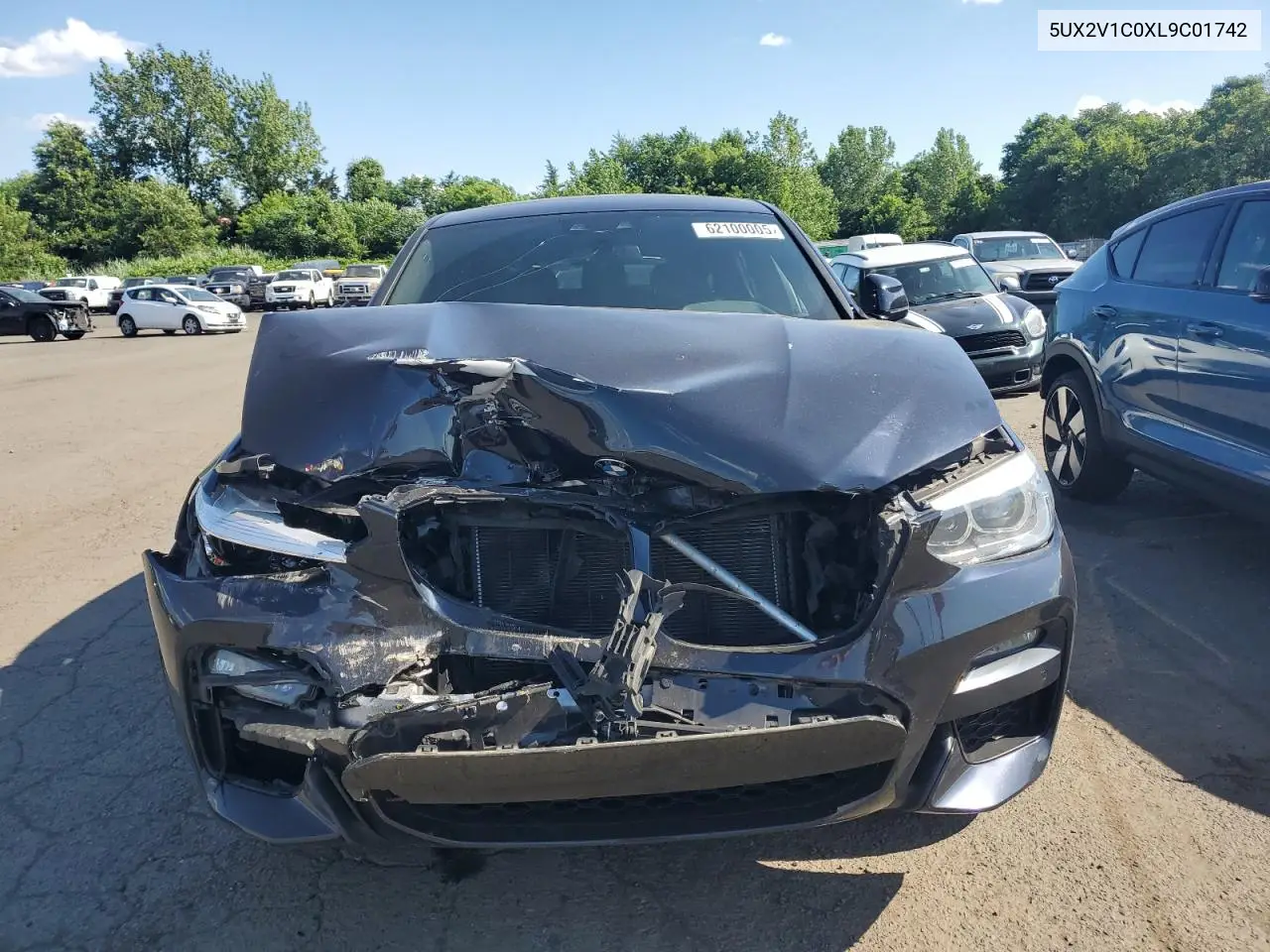 2020 BMW X4 xDrive30I VIN: 5UX2V1C0XL9C01742 Lot: 62100005