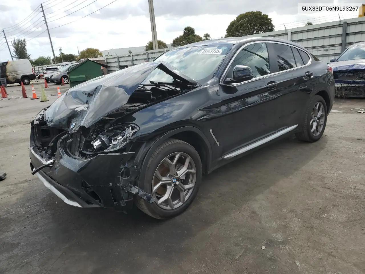 2022 BMW X4 xDrive30I VIN: 5UX33DT06N9L93267 Lot: 49962195
