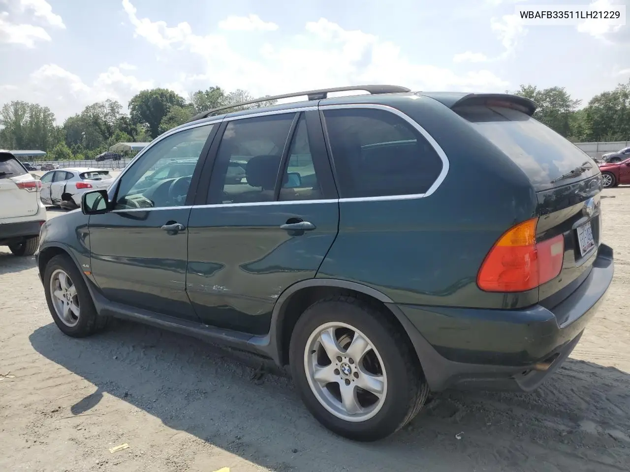 2001 BMW X5 4.4I VIN: WBAFB33511LH21229 Lot: 58293945