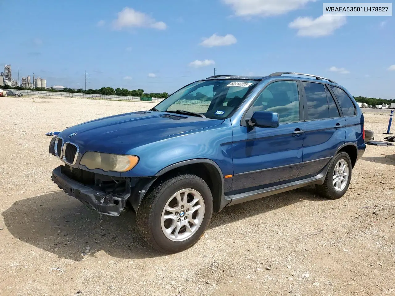 2001 BMW X5 3.0I VIN: WBAFA53501LH78827 Lot: 60916235