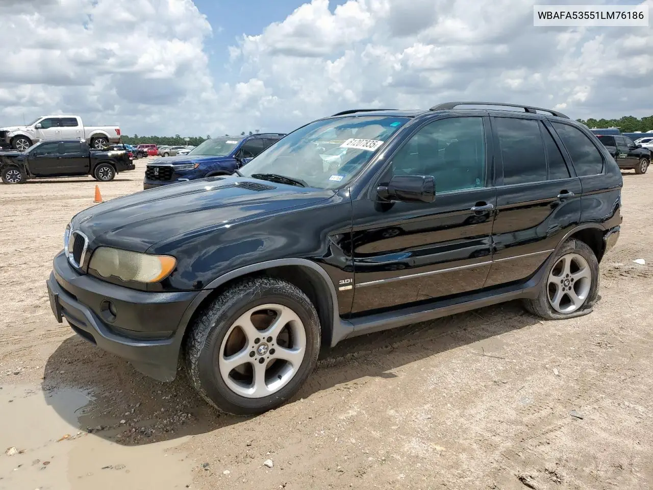 2001 BMW X5 3.0I VIN: WBAFA53551LM76186 Lot: 61207835