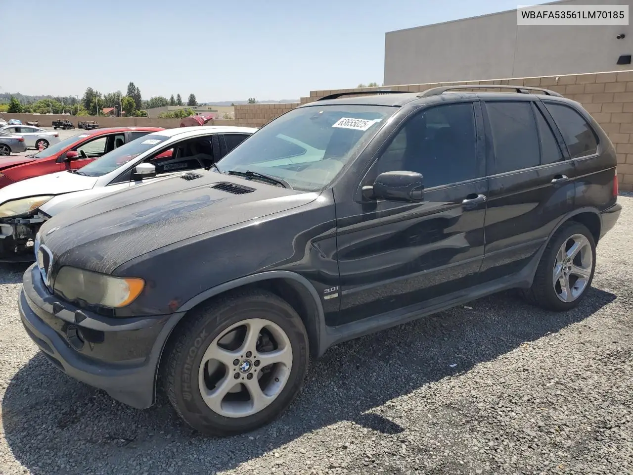 2001 BMW X5 3.0I VIN: WBAFA53561LM70185 Lot: 63655025