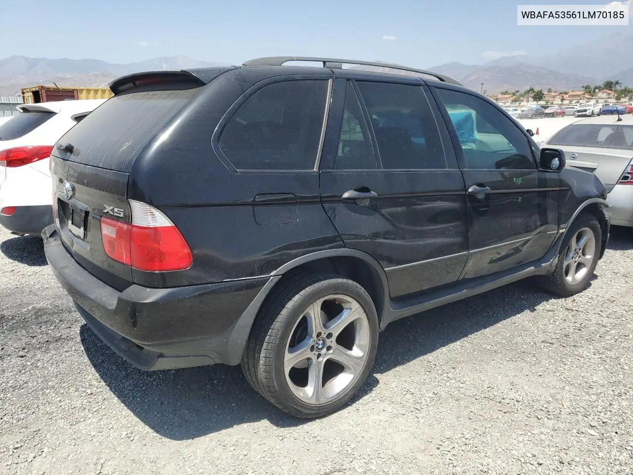 2001 BMW X5 3.0I VIN: WBAFA53561LM70185 Lot: 63655025