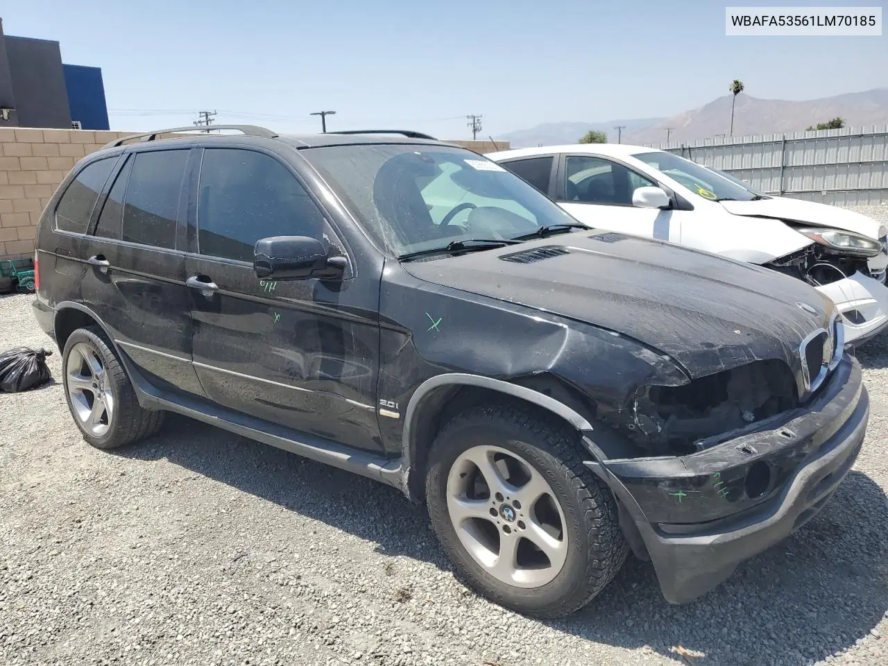 2001 BMW X5 3.0I VIN: WBAFA53561LM70185 Lot: 63655025