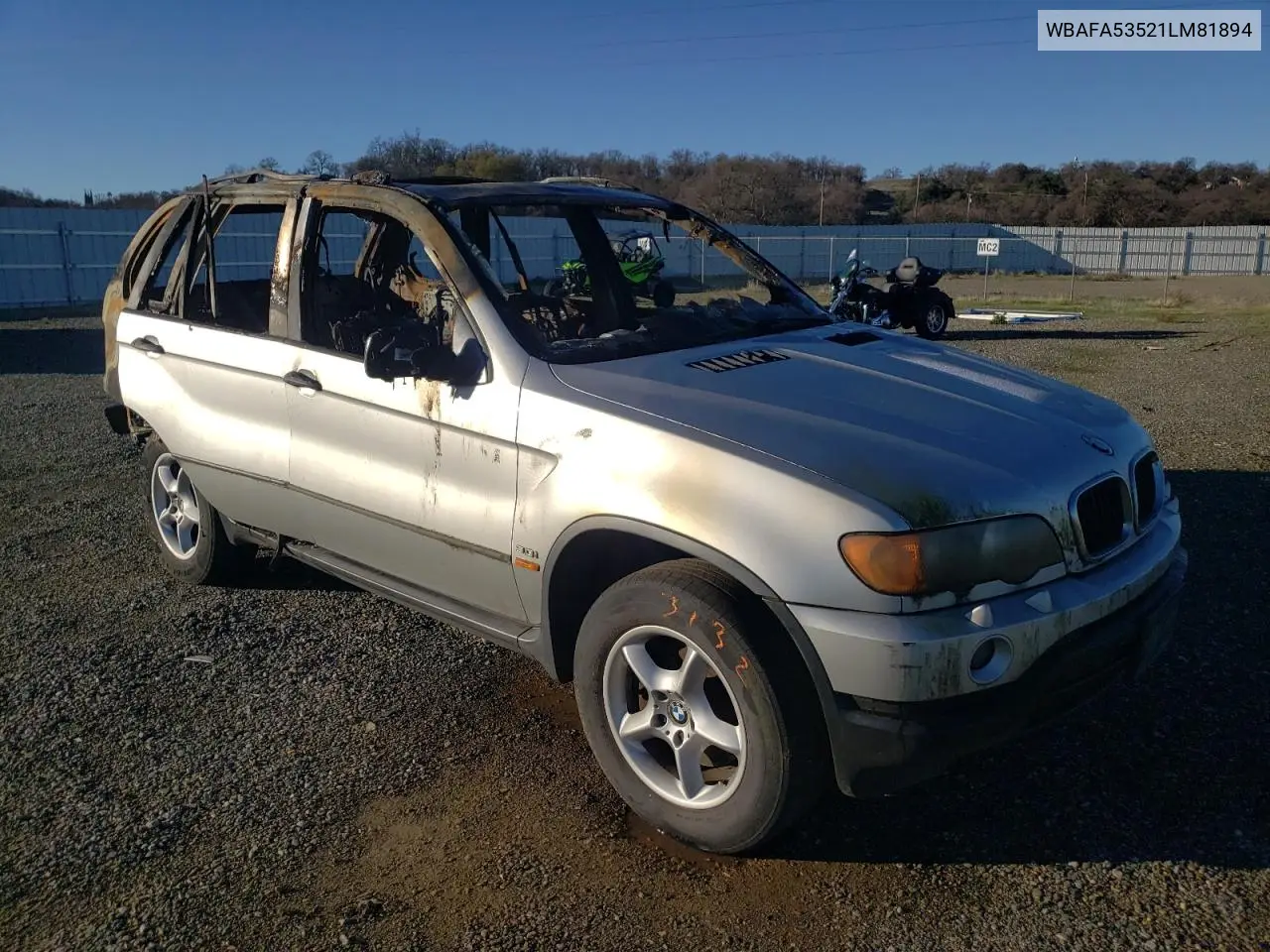 2001 BMW X5 3.0I VIN: WBAFA53521LM81894 Lot: 86187904