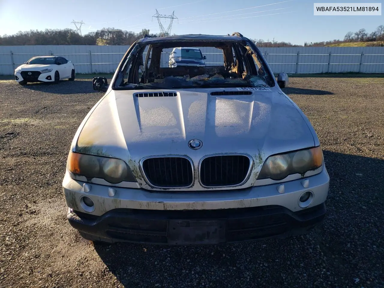 2001 BMW X5 3.0I VIN: WBAFA53521LM81894 Lot: 86187904