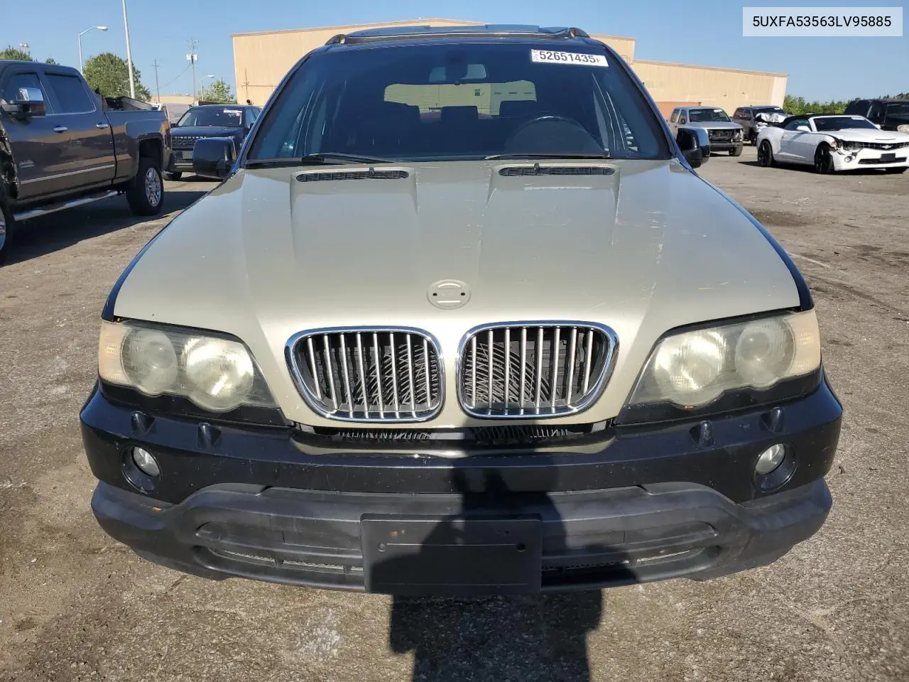 2003 BMW X5 3.0I VIN: 5UXFA53563LV95885 Lot: 52651435