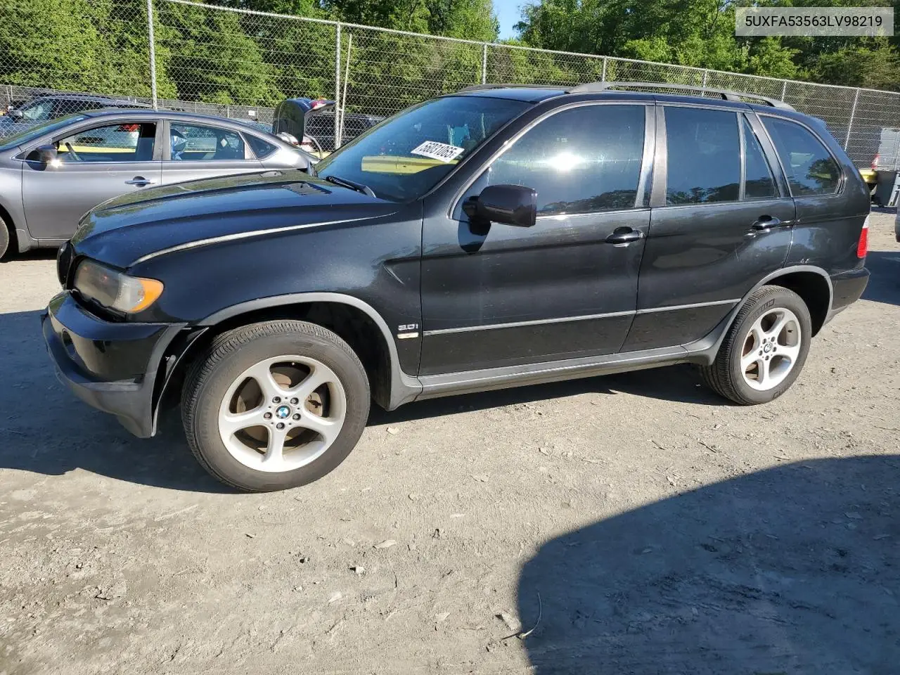 2003 BMW X5 3.0I VIN: 5UXFA53563LV98219 Lot: 56031065