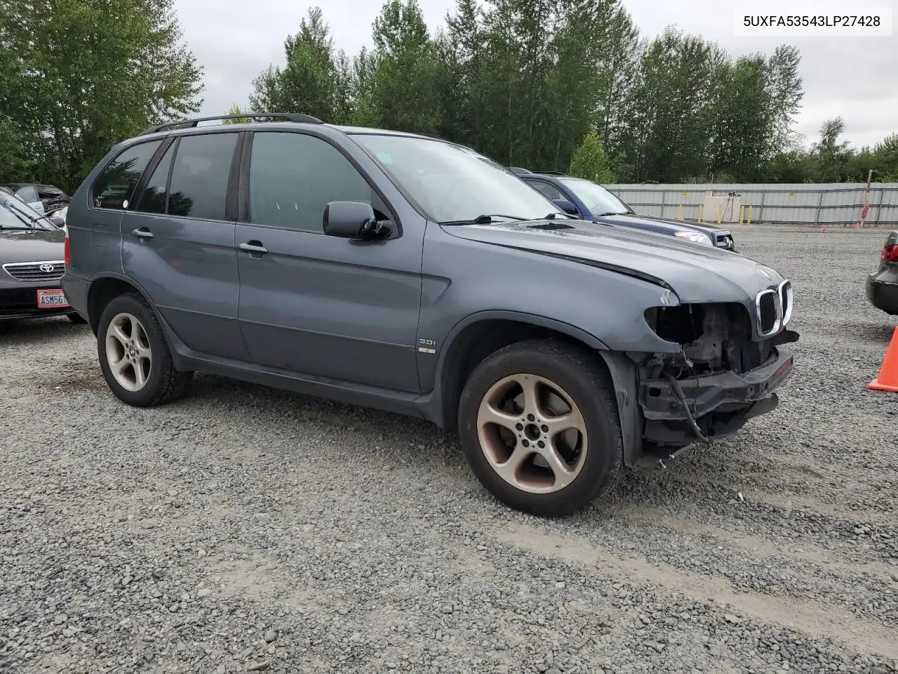 2003 BMW X5 3.0I VIN: 5UXFA53543LP27428 Lot: 63380095