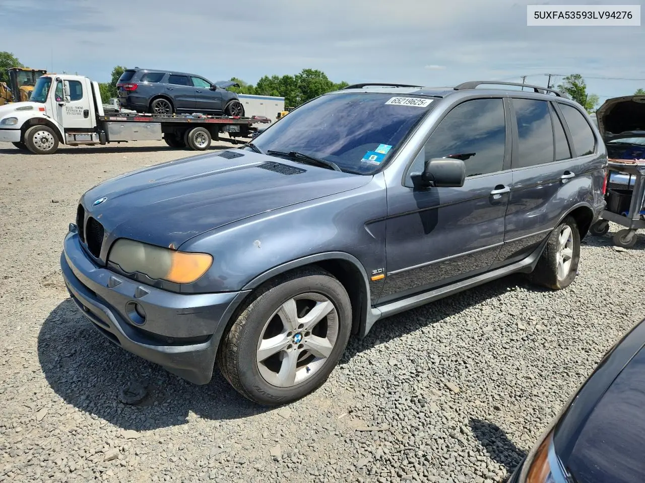 2003 BMW X5 3.0I VIN: 5UXFA53593LV94276 Lot: 65219625