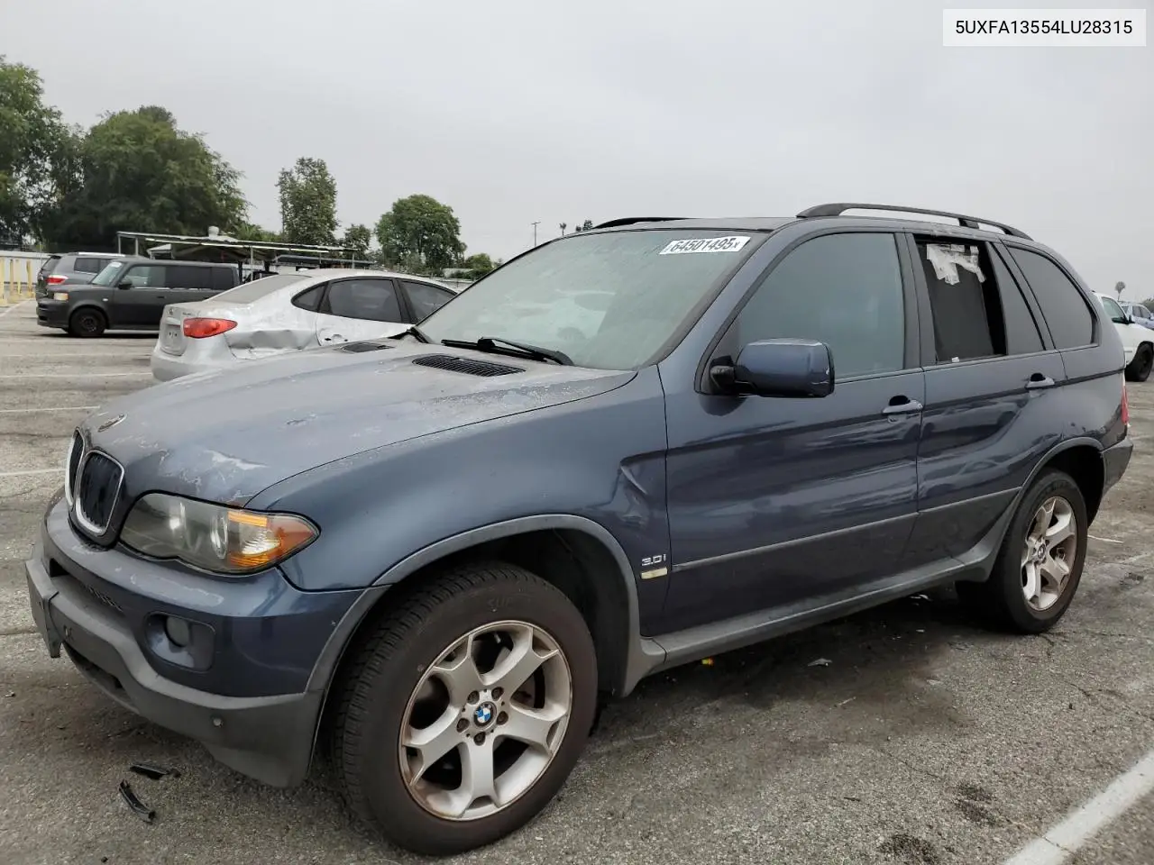 2004 BMW X5 3.0I VIN: 5UXFA13554LU28315 Lot: 64501495