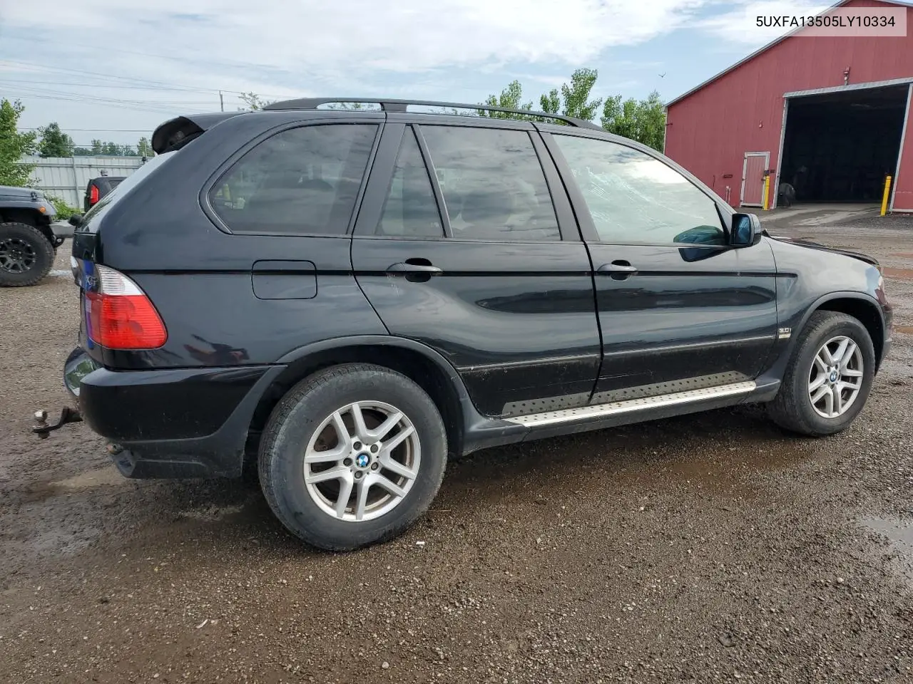 2005 BMW X5 3.0I VIN: 5UXFA13505LY10334 Lot: 62165125