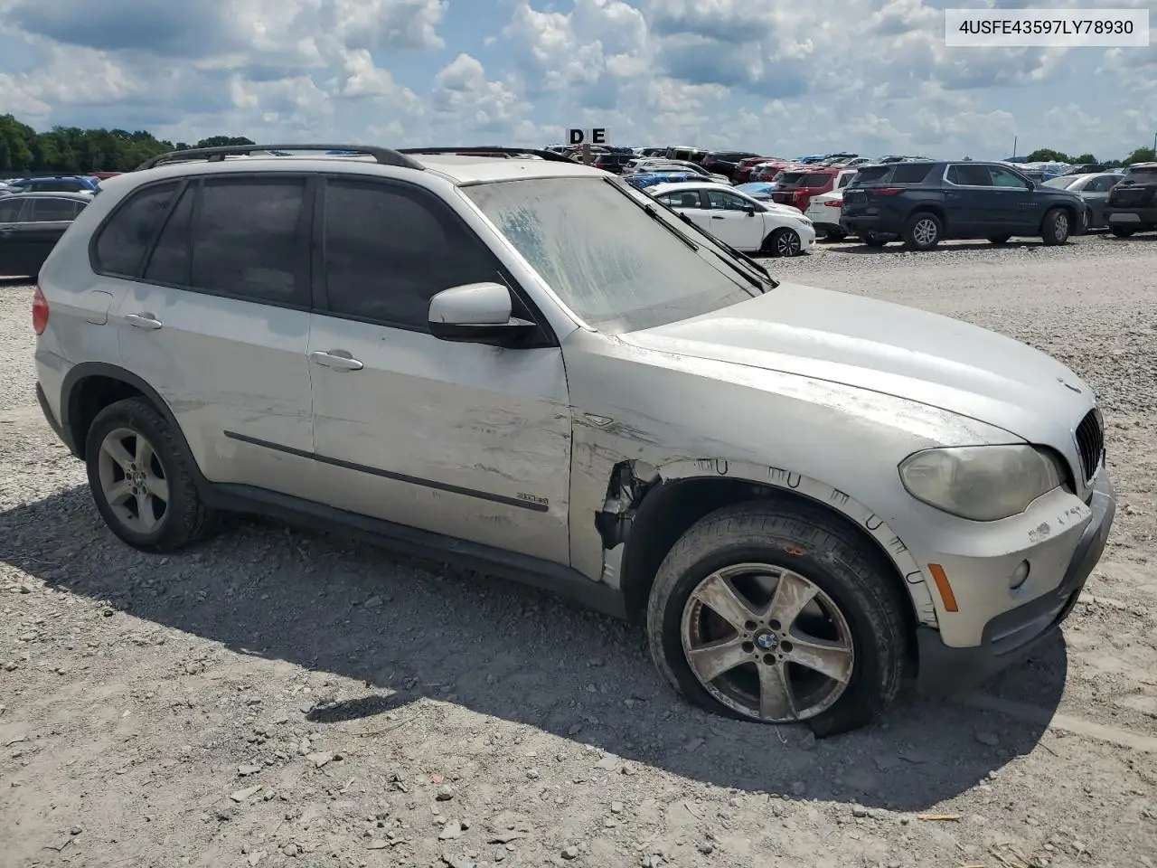 2007 BMW X5 3.0I VIN: 4USFE43597LY78930 Lot: 61609495
