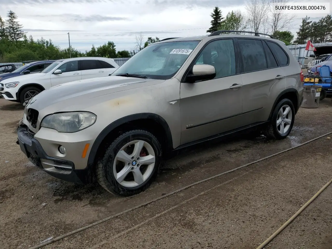 2008 BMW X5 3.0I VIN: 5UXFE435X8L000476 Lot: 61091675