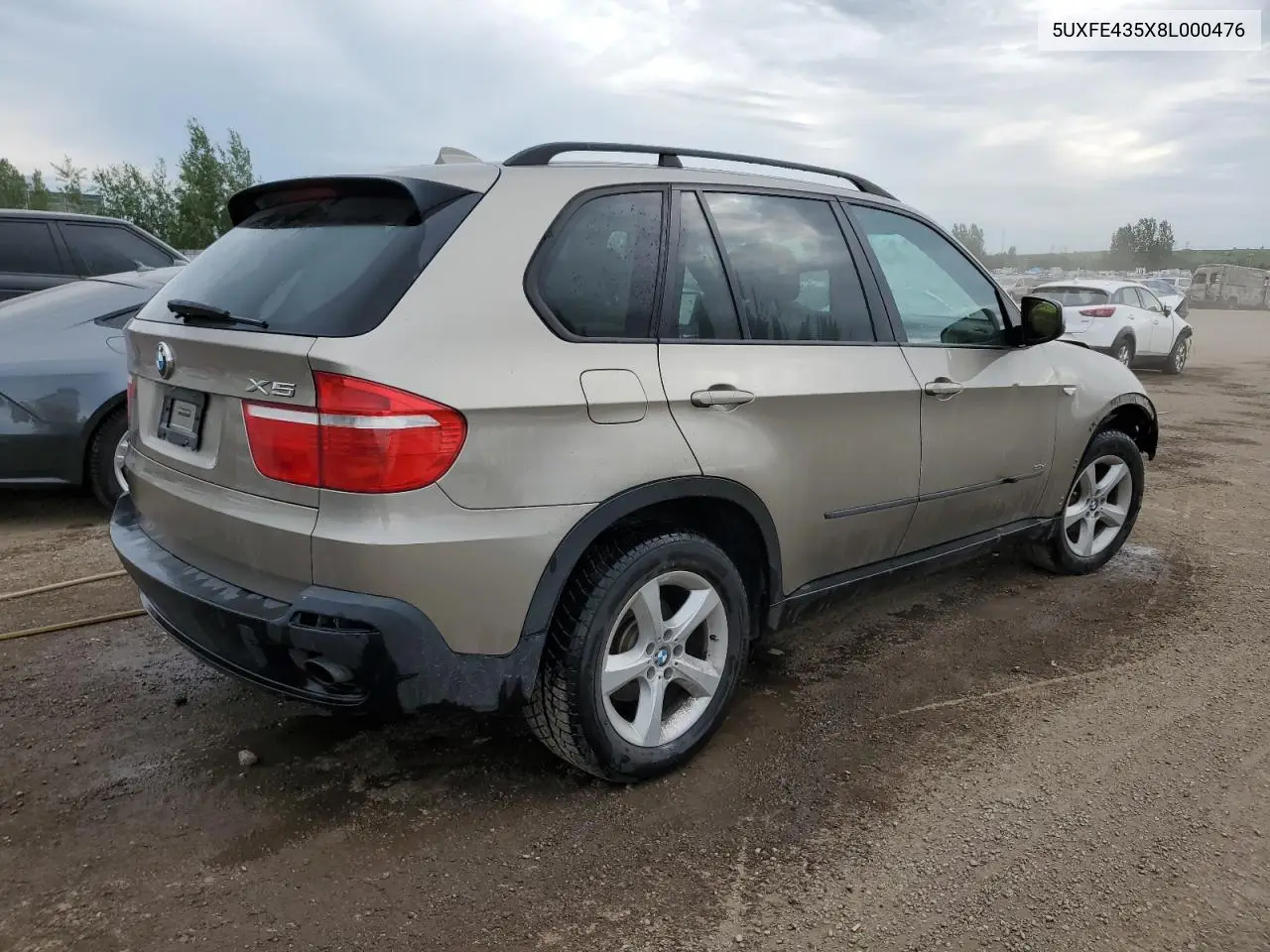 2008 BMW X5 3.0I VIN: 5UXFE435X8L000476 Lot: 61091675