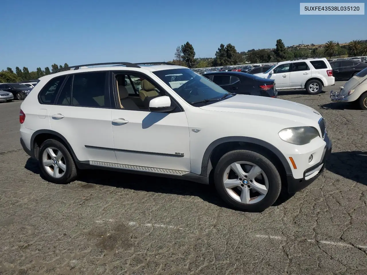 2008 BMW X5 3.0I VIN: 5UXFE43538L035120 Lot: 62962545