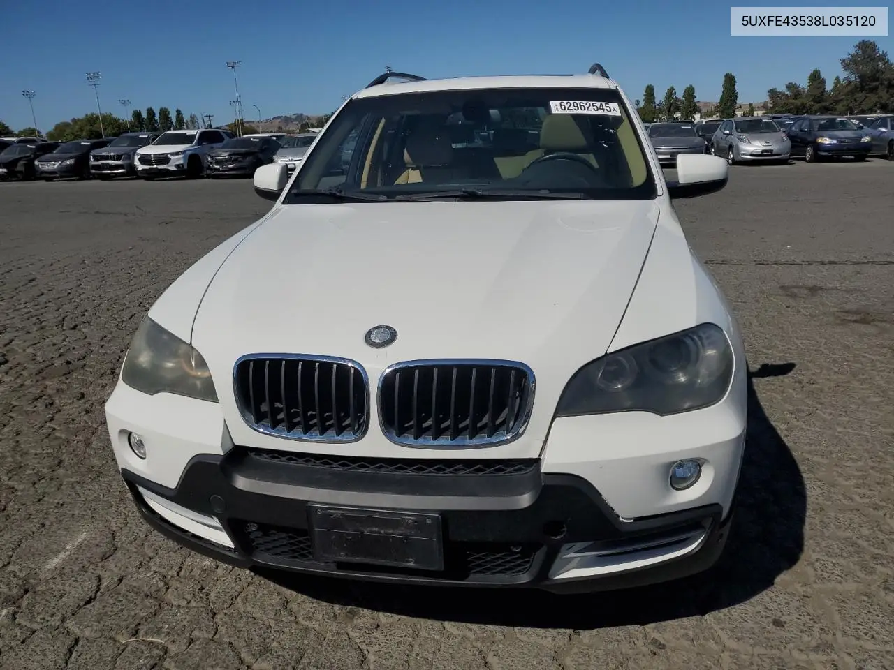 2008 BMW X5 3.0I VIN: 5UXFE43538L035120 Lot: 62962545