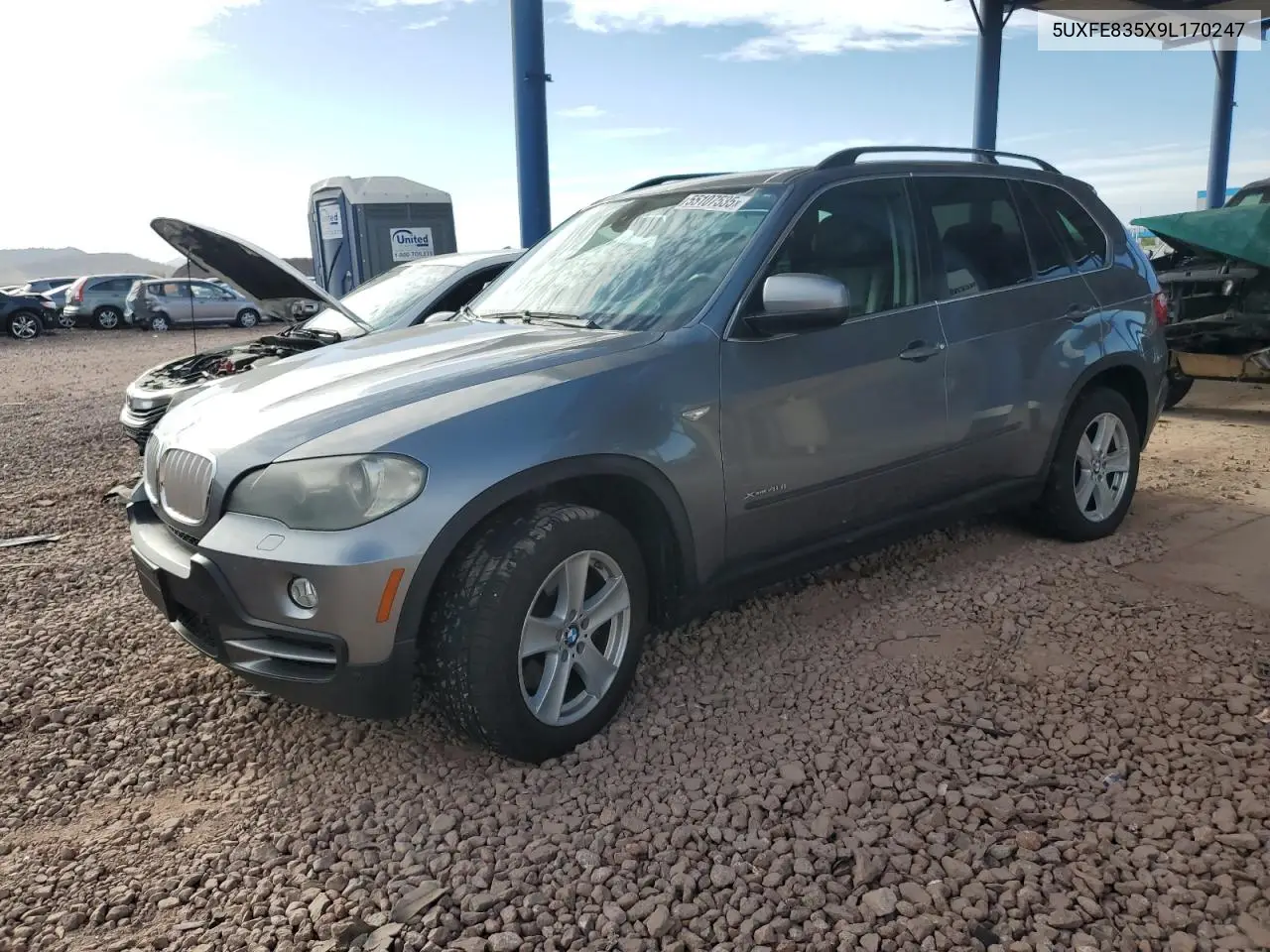2009 BMW X5 xDrive48I VIN: 5UXFE835X9L170247 Lot: 55107535