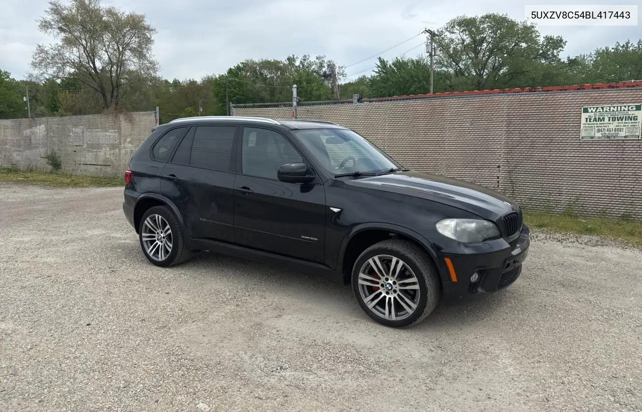 2011 BMW X5 xDrive50I VIN: 5UXZV8C54BL417443 Lot: 56929135