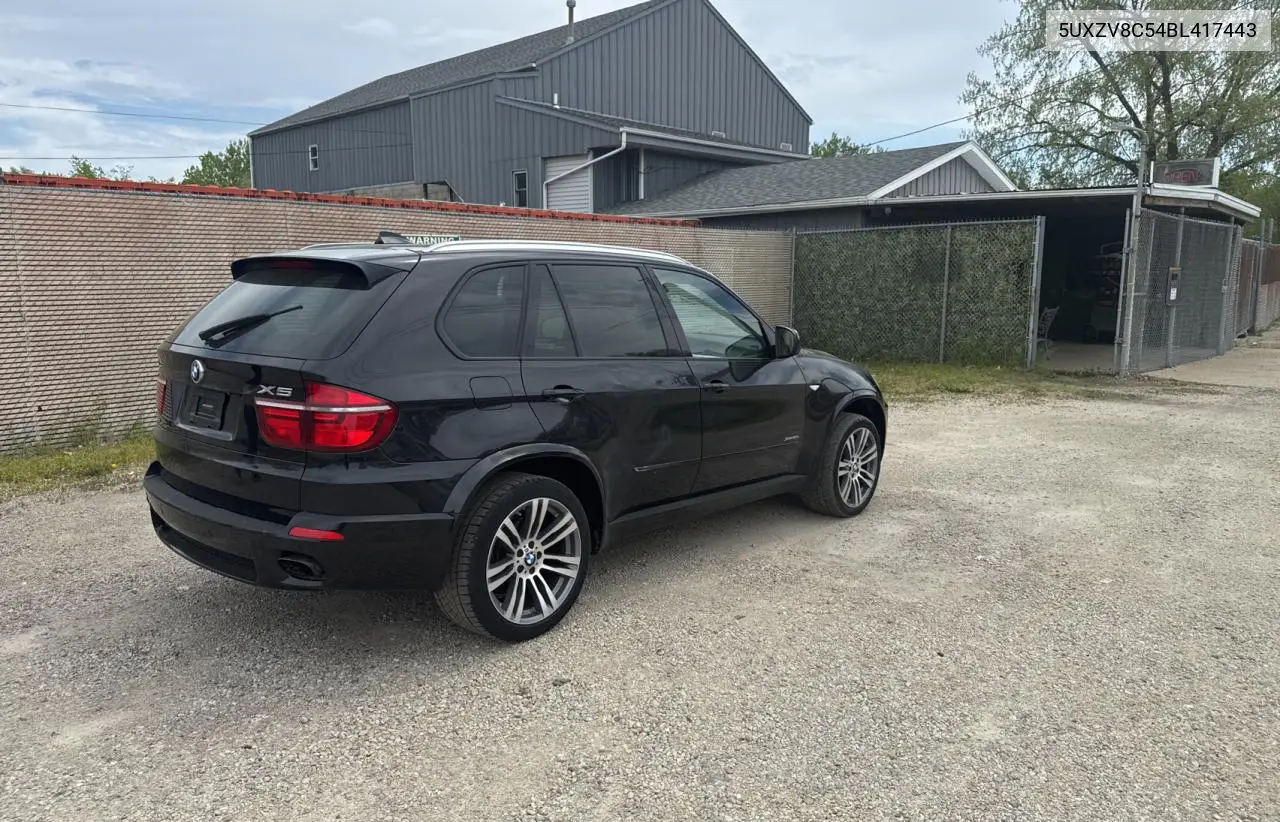 2011 BMW X5 xDrive50I VIN: 5UXZV8C54BL417443 Lot: 56929135