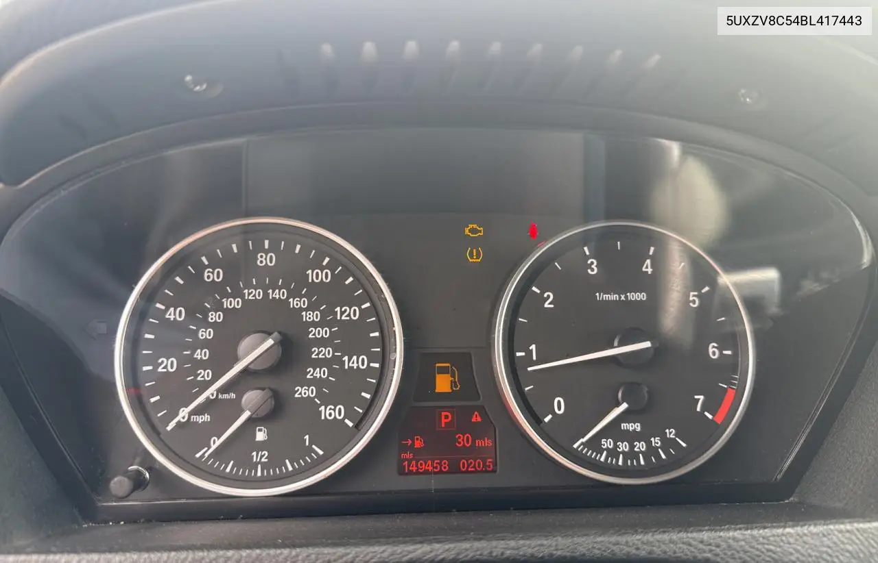 2011 BMW X5 xDrive50I VIN: 5UXZV8C54BL417443 Lot: 56929135